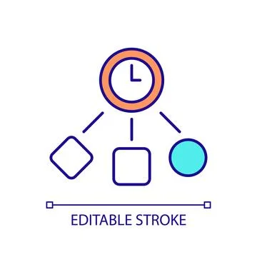 Prioritization framework RGB color icon Stock Illustration