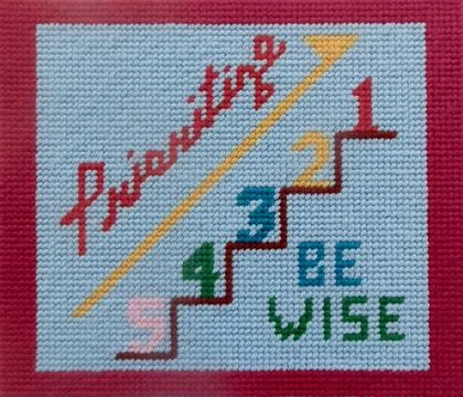 Prioritize be wise Stock Illustration