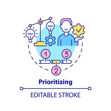 Prioritizing concept icon イラスト素材
