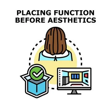 Prioritizing functionality in design and user experience Stock Illustration