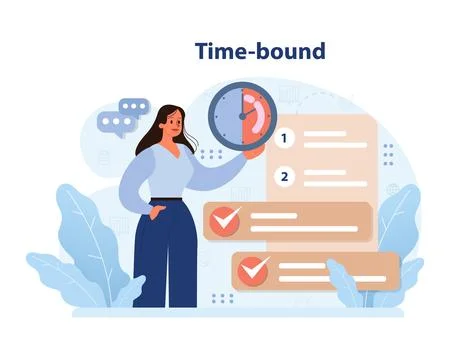 Prioritizing time-bound objectives. Flat vector illustration 스톡 일러스트