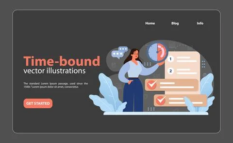 Prioritizing time-bound objectives. Flat vector illustration イラスト素材
