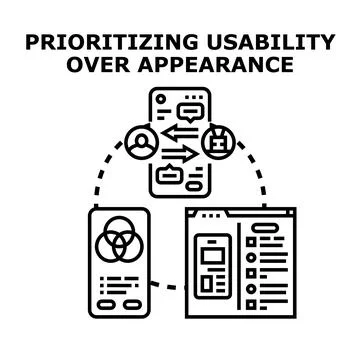 Prioritizing user usability and digital experience Illustrazione stock