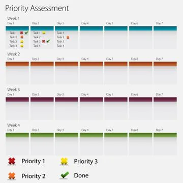 Priority Assessment Chart Icon Stock Illustration