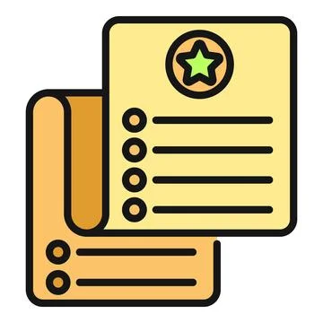 Priority checklist documenting important tasks and favorite items イラスト素材