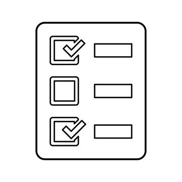 Priority checklist line icon. Outline vector. Stock Illustration