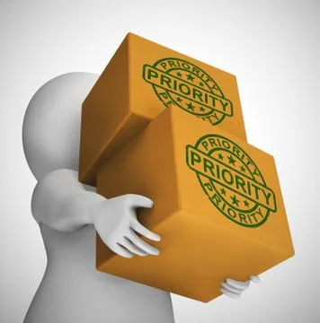 Priority concept icon means important or crucial documents - 3d Stock Illustration