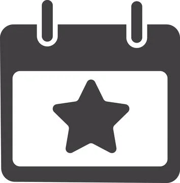 Priority Date, Event Highlight, Star Marked Calendar Stockillustratie