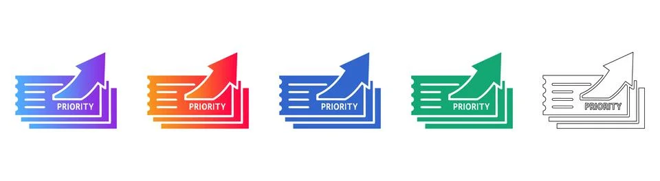 Priority Document Management Icons イラスト素材