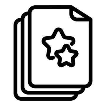 Priority documents icon, outline style Stockillustratie