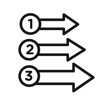 Priority icon black and white vector sign Stockillustratie