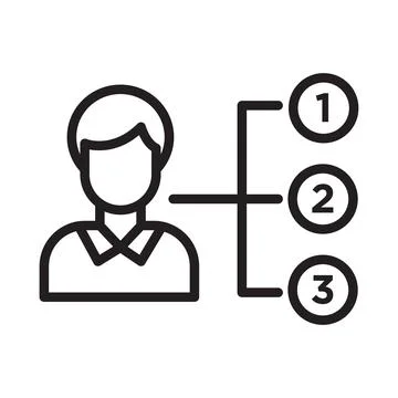 Priority icon Black line art vector Stock Illustration