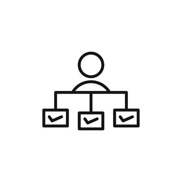 Priority icon outline collection in black Stockillustratie