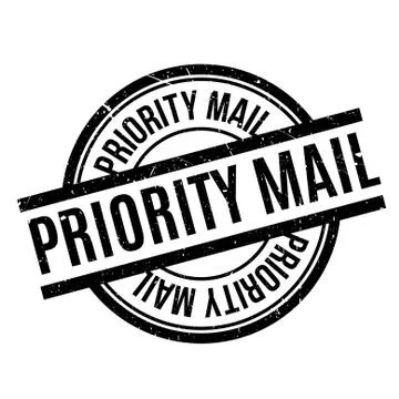 Priority Mail rubber stamp Illustrazione stock