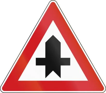 Priority at next intersection In The Czech Republic Ilustração Stock