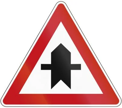 Priority at next intersection Illustrazione stock