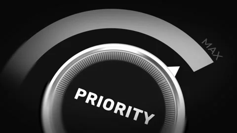Priority node turning full showing High priority task 4k animation background. 스톡 동영상 290288973