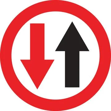 Priority For Oncoming Traffic Sign Stockillustratie