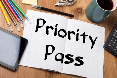 Priority Pass - Note Pad With Text Photos