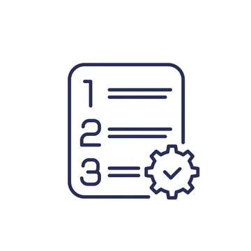Priority, prioritize line icon, vector Stockillustratie