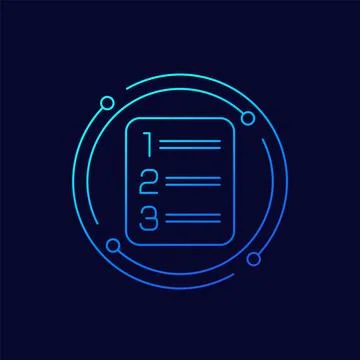 Priority, prioritize tasks icon, linear design Illustrazione stock