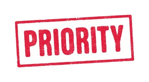 Priority red ink stamp Stock Illustration