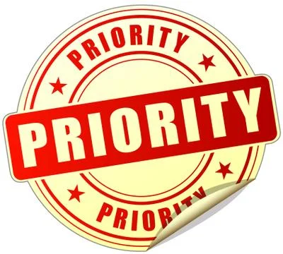 Priority red sticker Stock Illustration