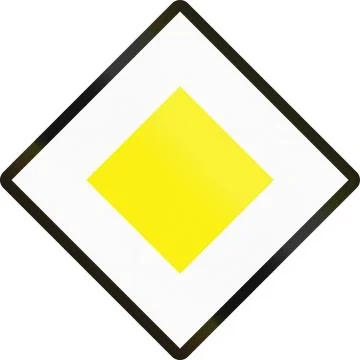 Priority Road in Austria Stock Illustration