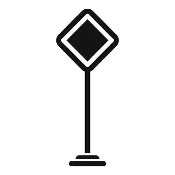 Priority road sign showing right of way traffic signage Stock Illustration