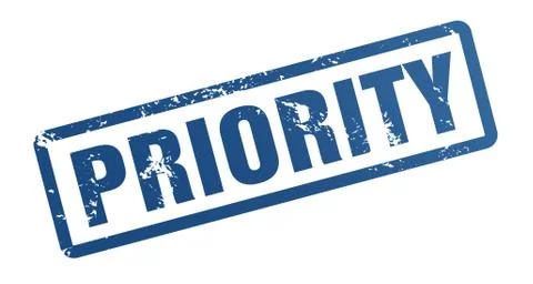 Priority rubber stamp illustration Ilustración de archivo