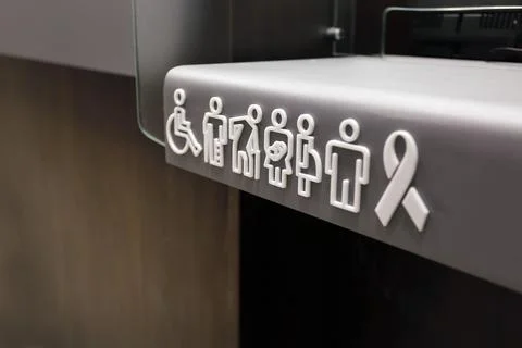 Priority service symbols - selective focus Foto stock