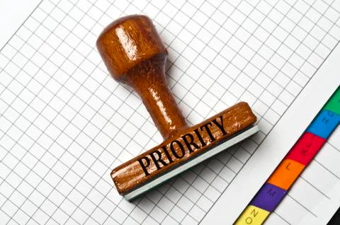 Priority stamp Stock Photos
