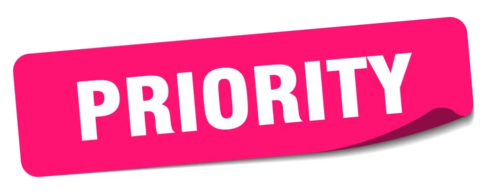 Priority sticker. priority label Stock Illustration