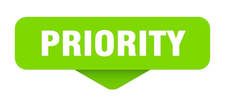 Priority sticker. priority sign on transparent background Stock Illustration