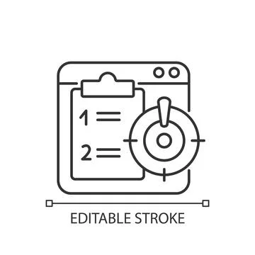 Priority task linear icon Illustrazione stock