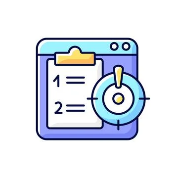 Priority task RGB color icon Illustrazione stock