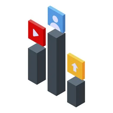 Priority testing software icon, isometric style Stock Illustration