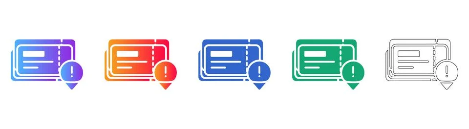 Priority Ticket Issue Tracker Icons 库存插图