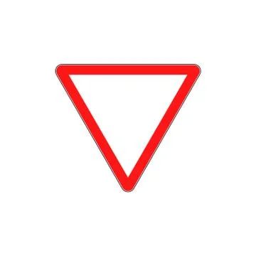 Priority of traffic sign. Give Way Stock Illustration