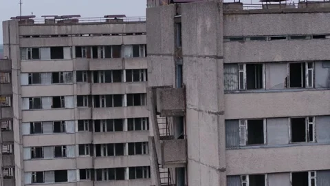 Pripyat, a panorama of the city 스톡 동영상 163988729