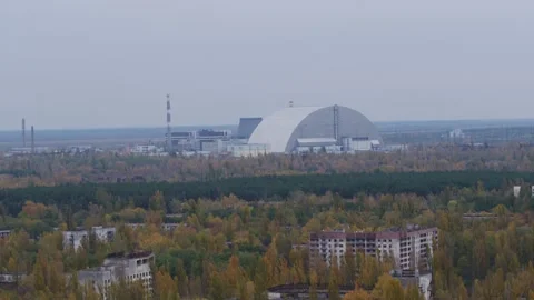 Pripyat, a panorama of the city Stock Footage 163988946