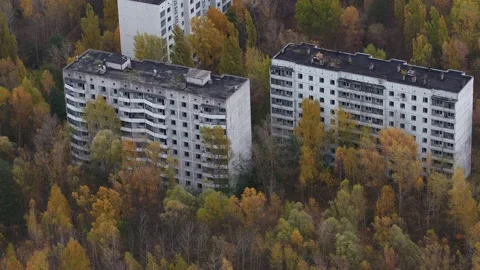Pripyat, a panorama of the city Vídeos de archivo 163989084