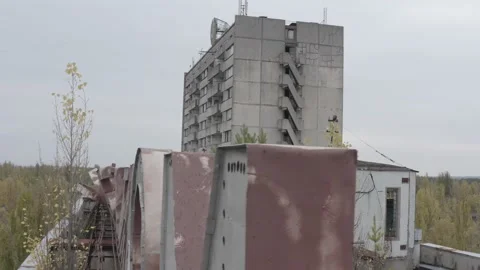 Pripyat, a panorama of the city Stock Footage 163989253