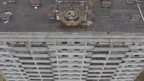 Pripyat, a panorama of the city Stock Footage 163989311
