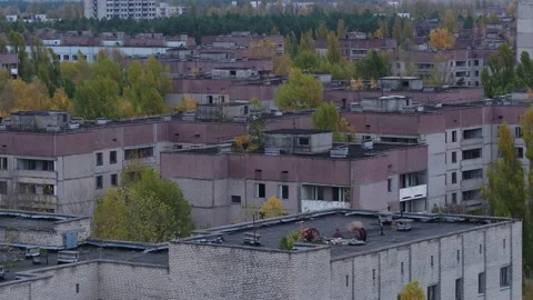 Pripyat, a panorama of the city 스톡 동영상 163989578