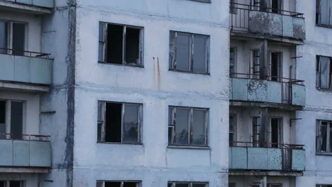 Pripyat, a panorama of the city Vídeos de archivo 163989752