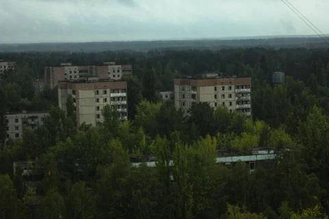Pripyat from the top. Stock Photos