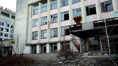 Pripyat Town Hall Stockbeeldmateriaal 88646794