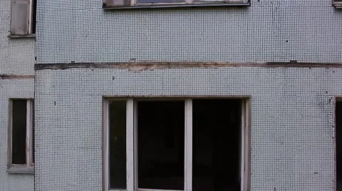 Pripyat, a view of the sarcophagus Stock Footage 64126407