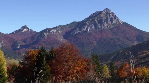 From Prislop, a view of Rozsutce. Stock-Footage 83035130